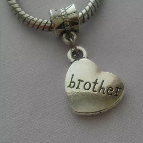 Brother Heart Dangle Charm